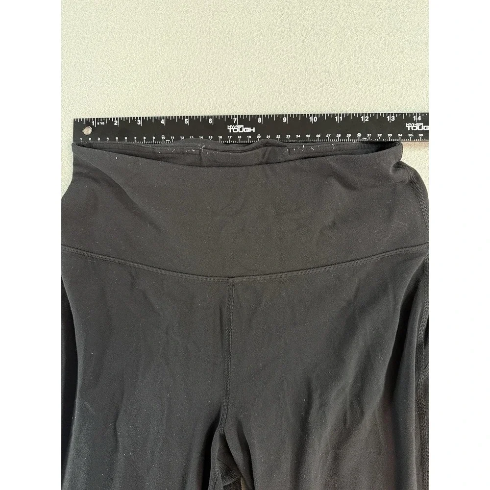 Lululemon Pants Womens 10 Black High Rise Flare Yoga Athletic Stretch LW5FC